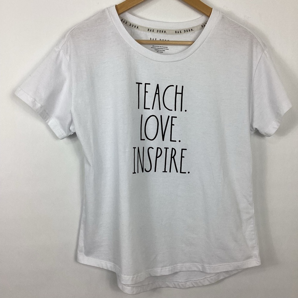 Rae Dunn Teach Love Inspire T-Shirt Size Medium